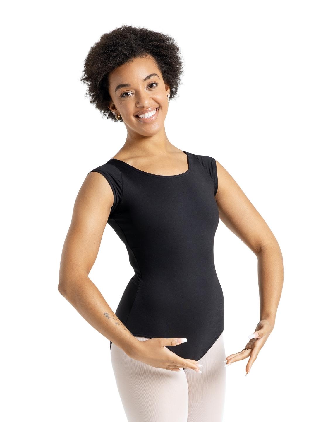 Capezio Studio Collection High Neck Cap Sleeve Leotard Black SE1024W