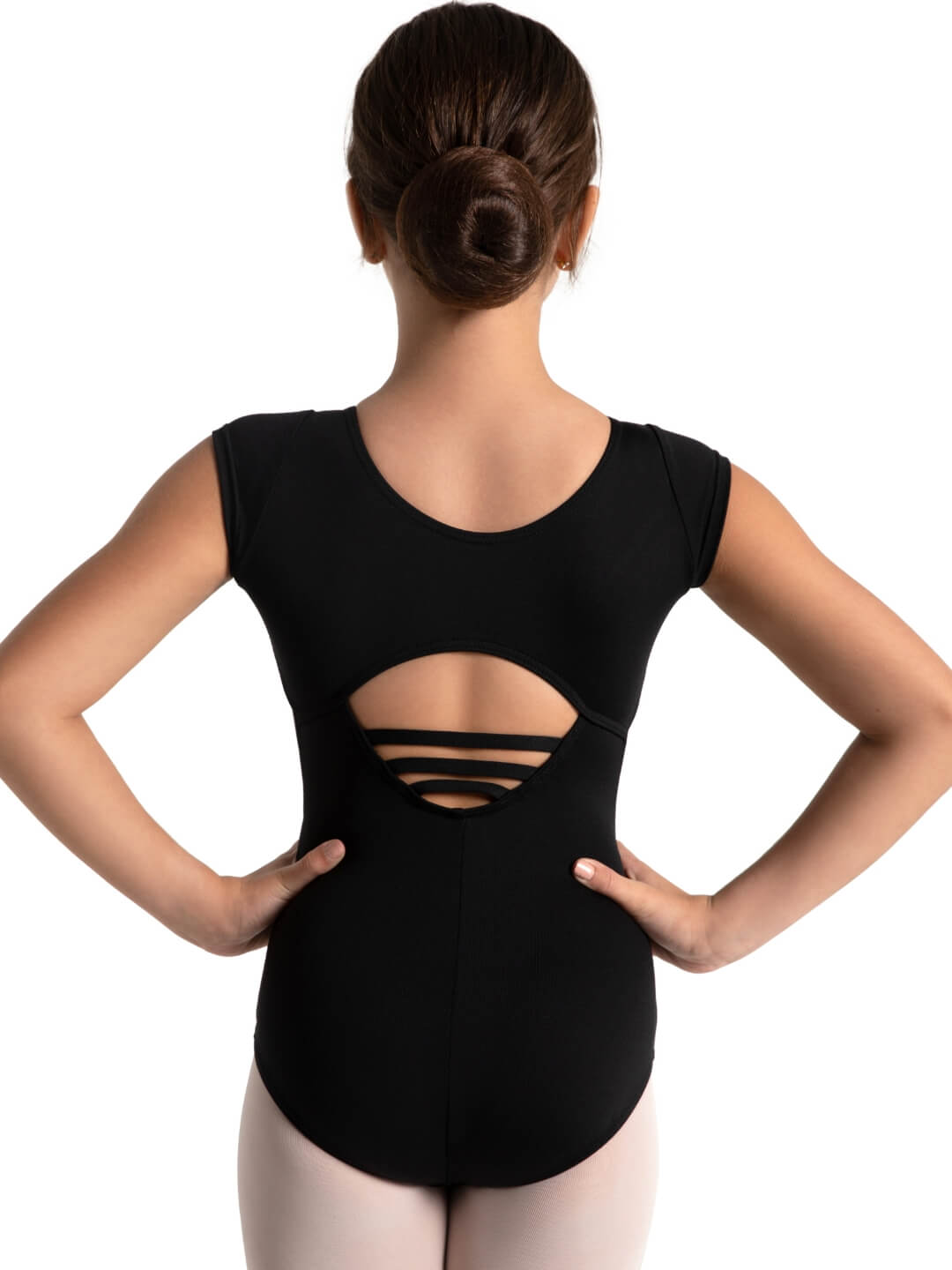 Capezio Studio Collection High Neck Cap Sleeve Leotard Black SE1024C