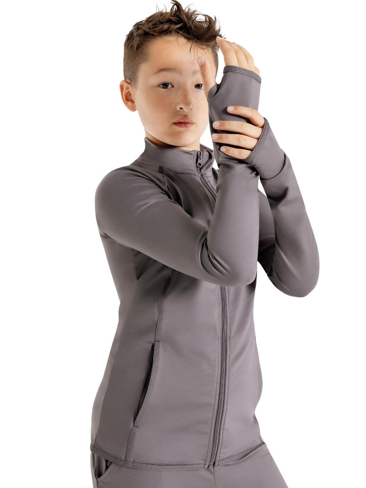 Capezio Studio Collection Jacket Child Gray SE1069UC