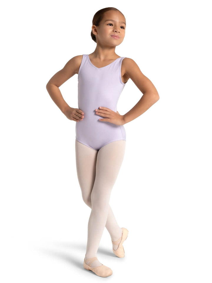 Capezio Studio Collection Lattice Back Tank Leotard Girls Lavender SE1027C