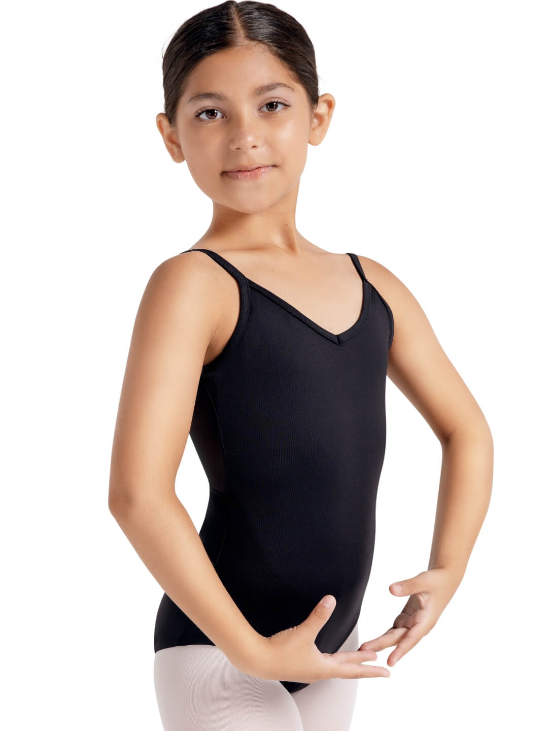 Capezio Studio Collection Mesh Back Camisole Leotard Girls Black SE1075C