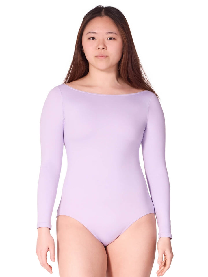 Capezio Studio Collection Pinch Back Long Sleeve Leotard Lavender SE1011W