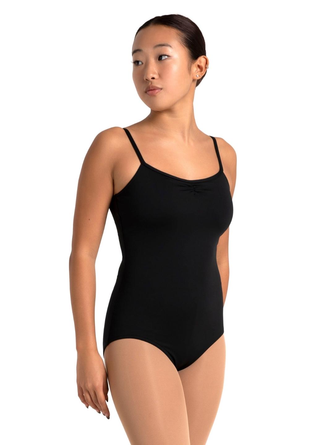 Capezio Studio Collection Pinch Front Camisole Leotard Black SE1006W