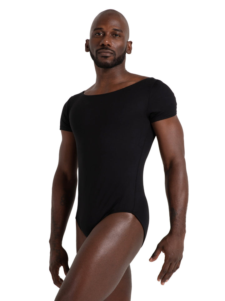 Capezio Studio Collection Short Sleeve Leotard Mens Black SE1062M
