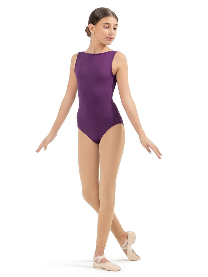 Capezio Studio Collection V Back Pinch Tank Leotard Aubergine SE1009W