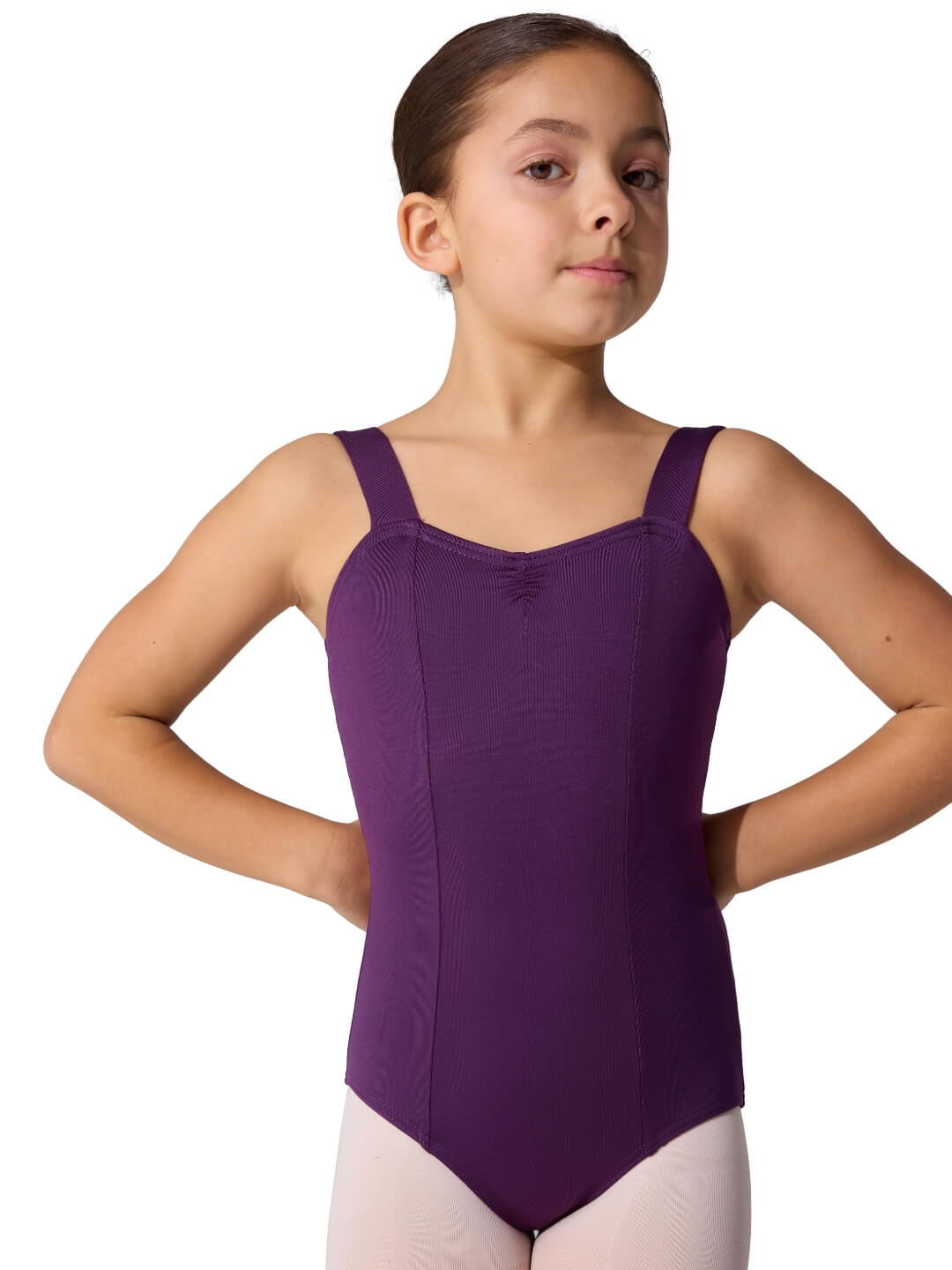 Capezio Studio Collection Wide Strap Camisole Leotard Child Aubergine SE1012C
