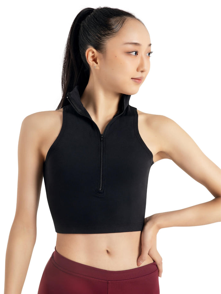 Capezio Team Basics Mock Neck Top Black TB261W