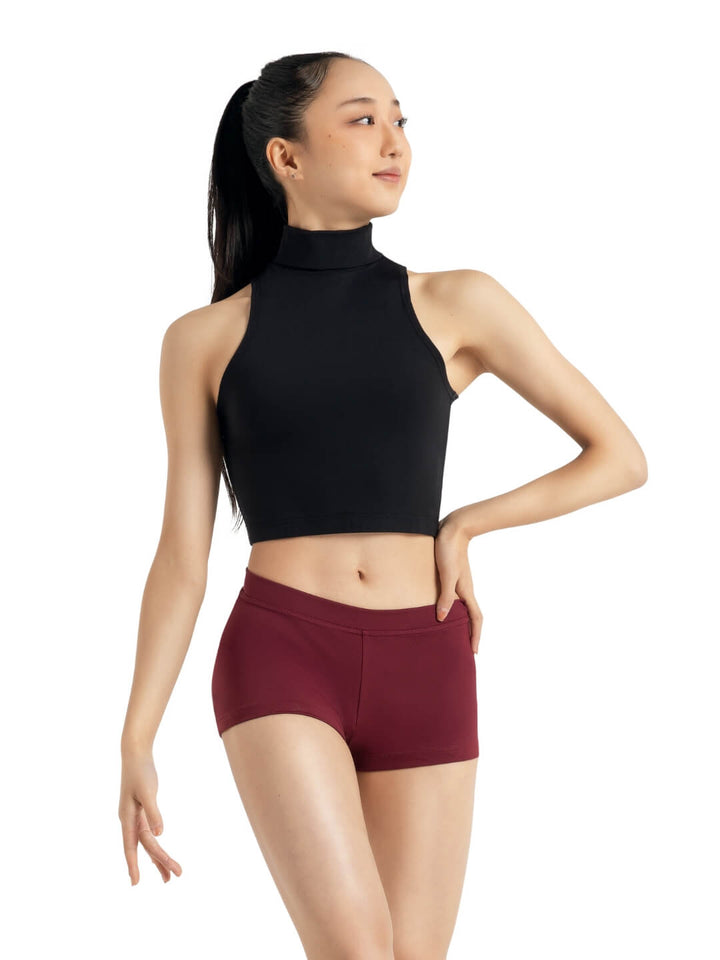 Capezio Team Basics Mock Neck Top Black TB261W