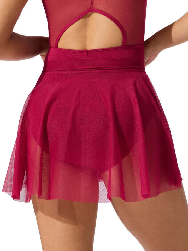 Pink dress with cut-out back design on a white background