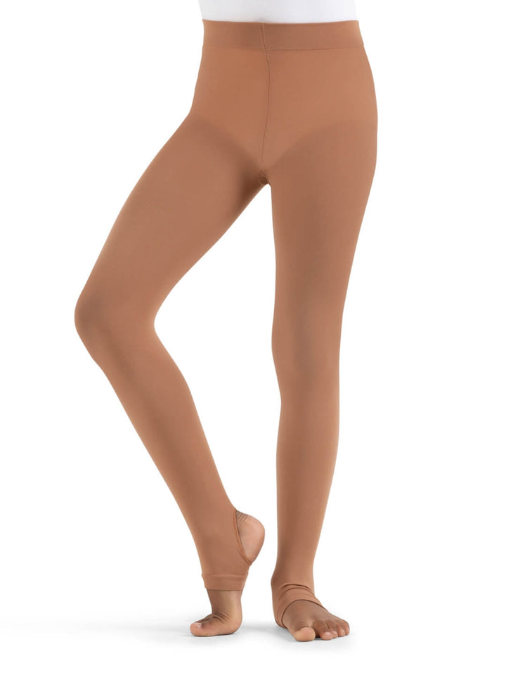 Capezio Ultra Soft Self Knit Waistband Stirrup Tight - Girls