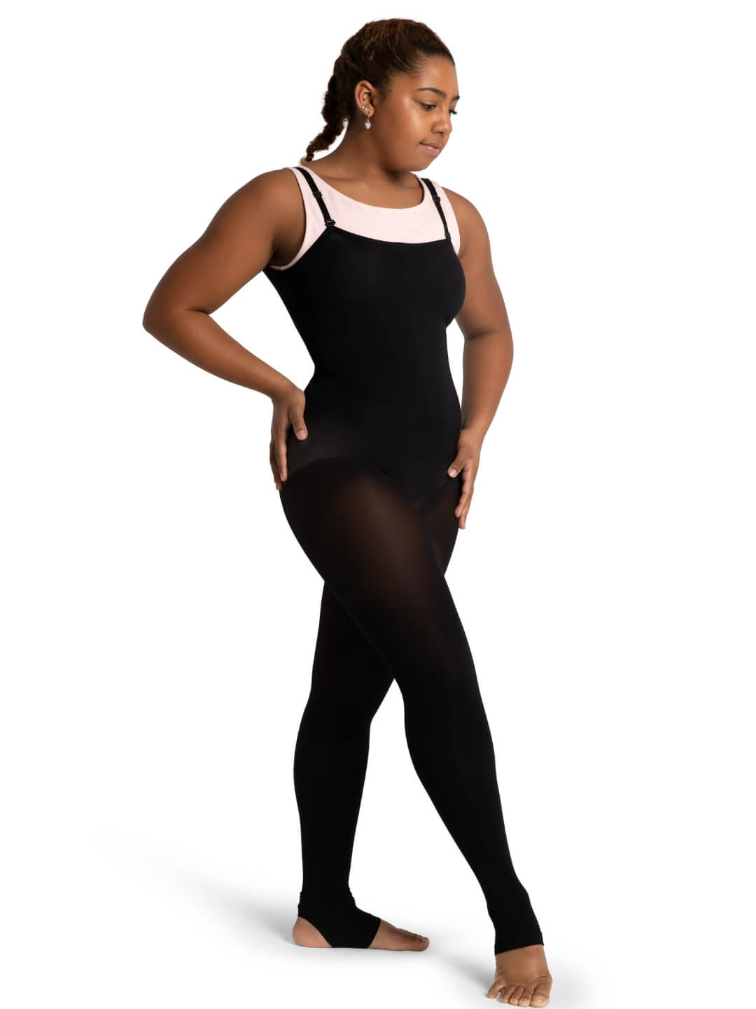 Capezio Ultra Soft Stirrup Body Tight Black 1819W