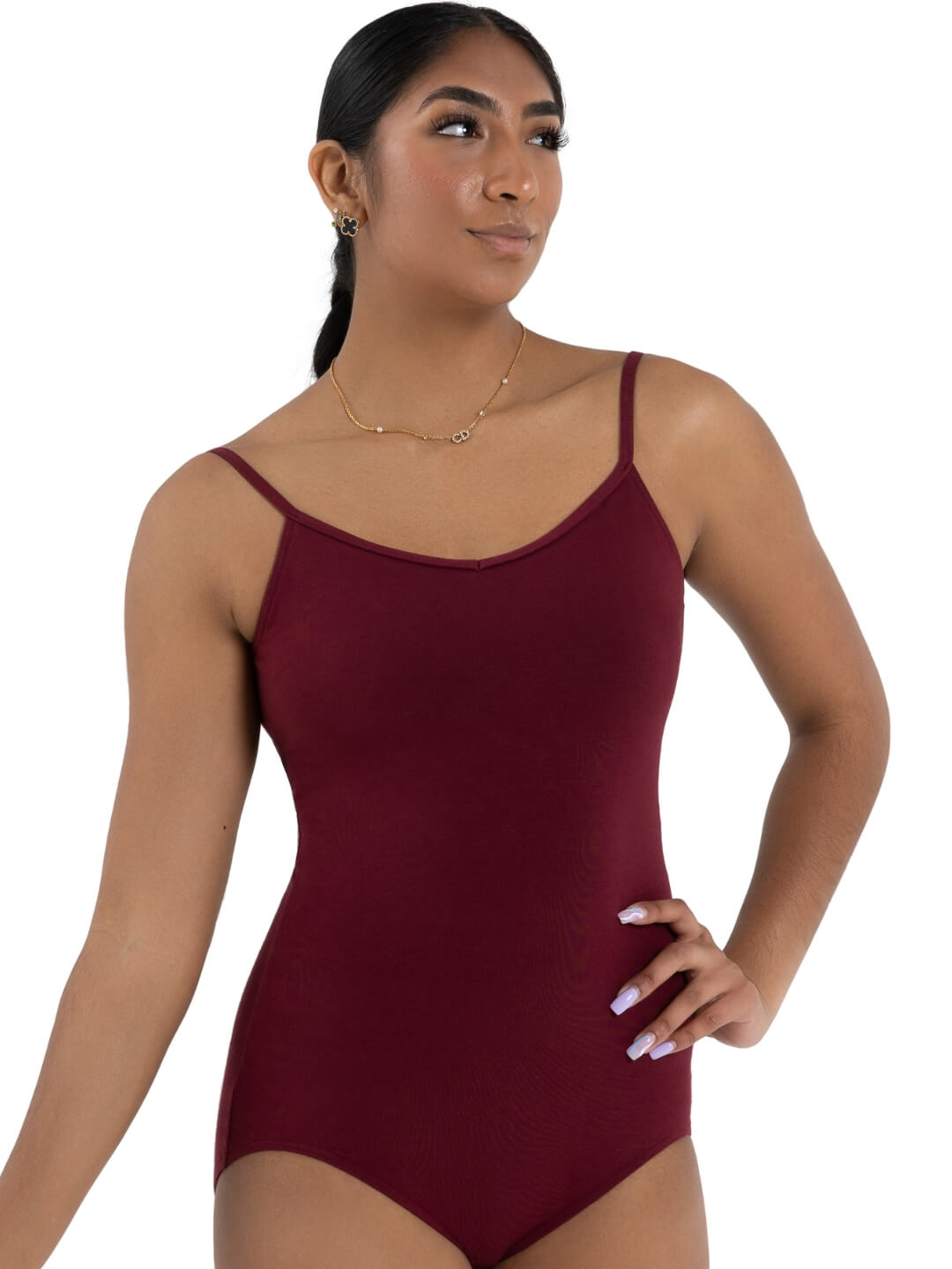 Capezio V Neck Camisole Leotard Burgundy CC102