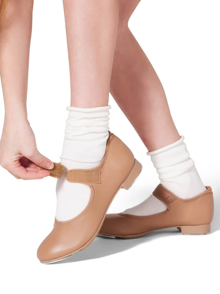 Capezio Beginner Kids Velcro Strap Patent Tap Shoe  - Child