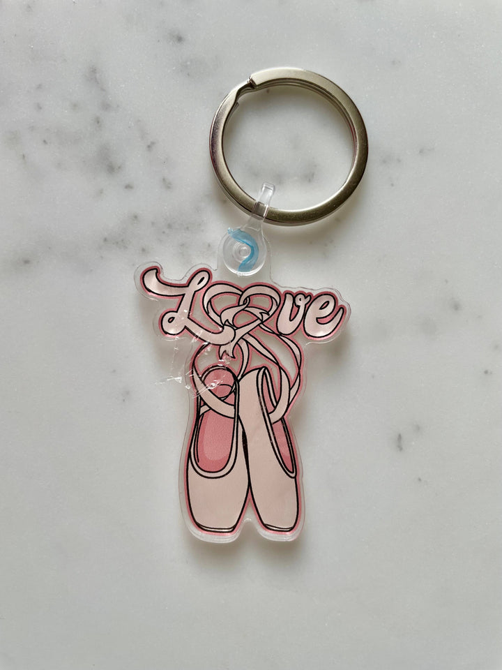 Pointe Shoes Love Acrylic Keychain