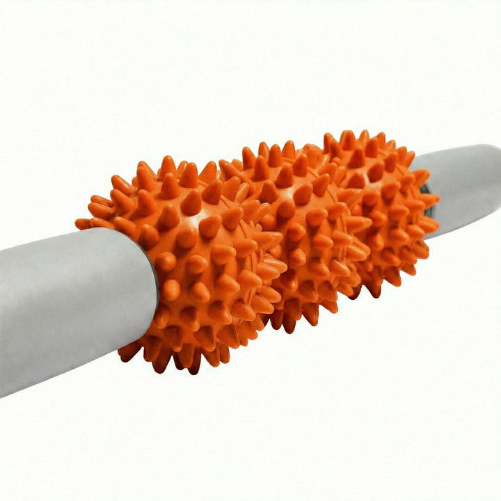 2-PC Handheld Massage Roller with Textured Therapy Balls for Deep Tissue Relief: Purple / One Size Fits Most