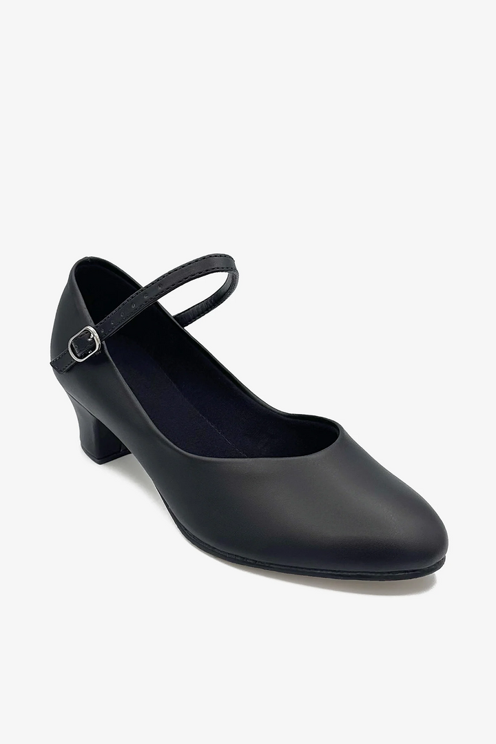 So Danca Vegan Leather 1.5" Heel Character Shoe - Black
