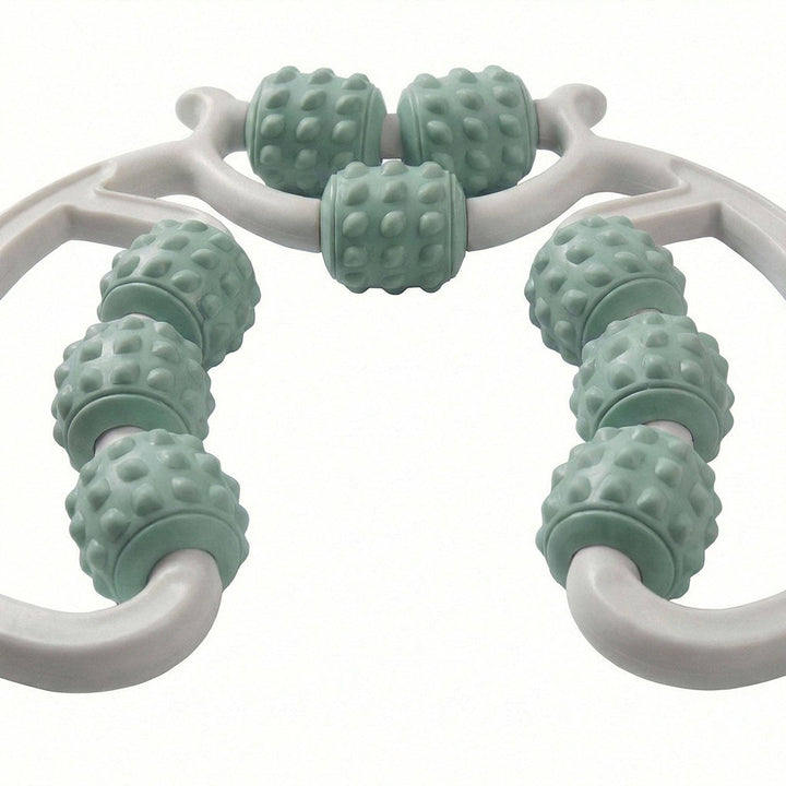 2-PC Handheld Muscle Roller Massager for Deep Tissue Relief: Green / One Size Fits Most