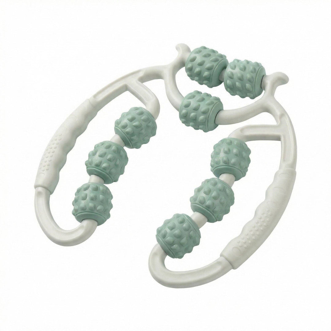 2-PC Handheld Muscle Roller Massager for Deep Tissue Relief: Green / One Size Fits Most