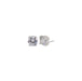 Pair of diamond stud earrings on a white background
