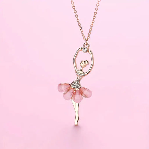 Pink Ballet Girls Necklace