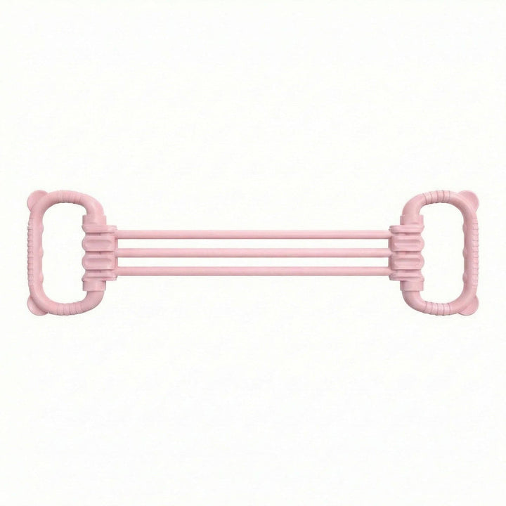Resistance Exercise Band Bar with Dual Handles Elastic Stretch Training Fitness Tool: Pink / One Size Fits Most