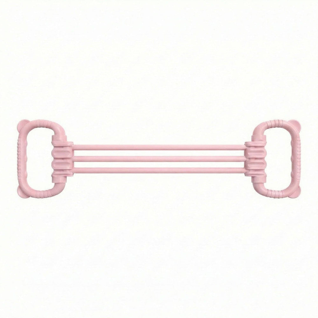Resistance Exercise Band Bar with Dual Handles Elastic Stretch Training Fitness Tool: Light Purple / One Size Fits Most