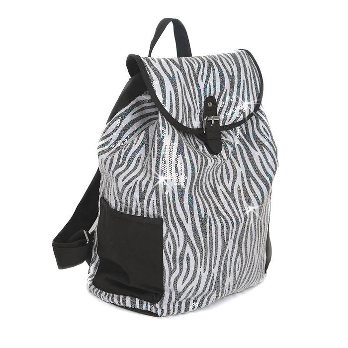 Gia Mia Zebra Sequin Backpack - Closeout