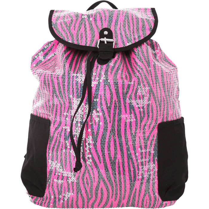 Gia Mia Zebra Sequin Backpack - Closeout