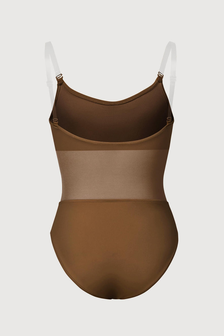 Girls Sunna Mesh Panel Bodysuit - CB3387 - Cocoa
