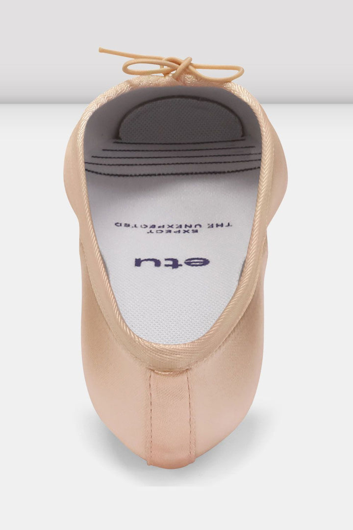 Ballet shoe with 'etu' branding on a white background
