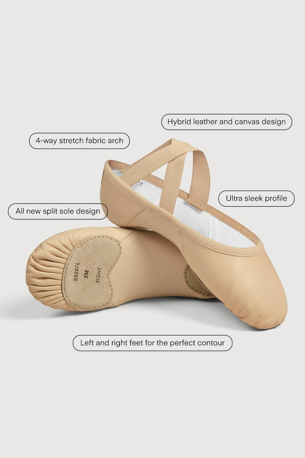 Ladies Enhance Leather Ballet Shoes - BLOCH Dance US