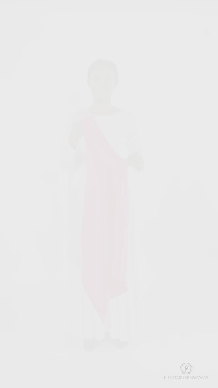 Eurotard B1102 Womens Rose of Sharon Satin Single Shoulder Petal Overlay