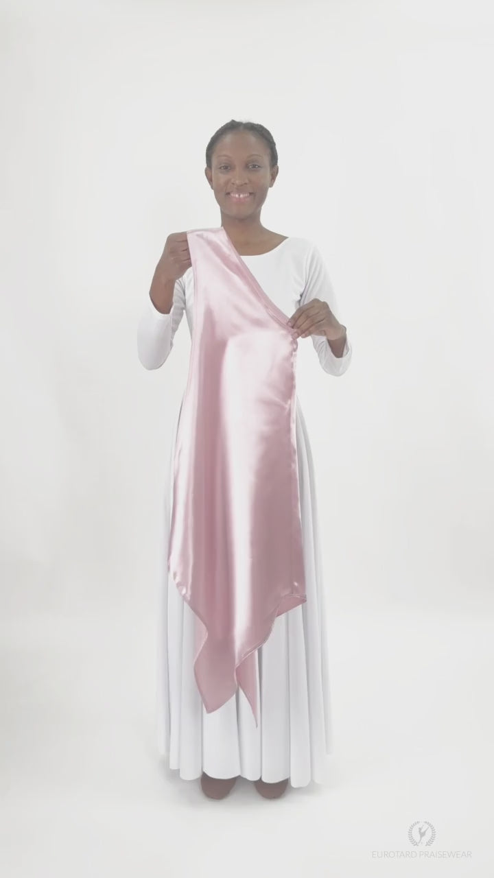 Eurotard B1102 Womens Rose of Sharon Satin Single Shoulder Petal Overlay