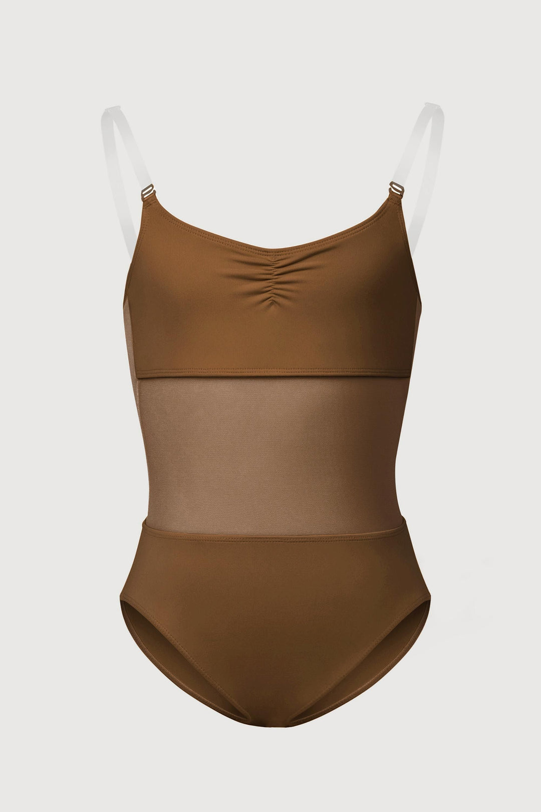 Girls Sunna Mesh Panel Bodysuit - CB3387 - Cocoa