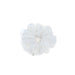 White scrunchie with pearls on a white background