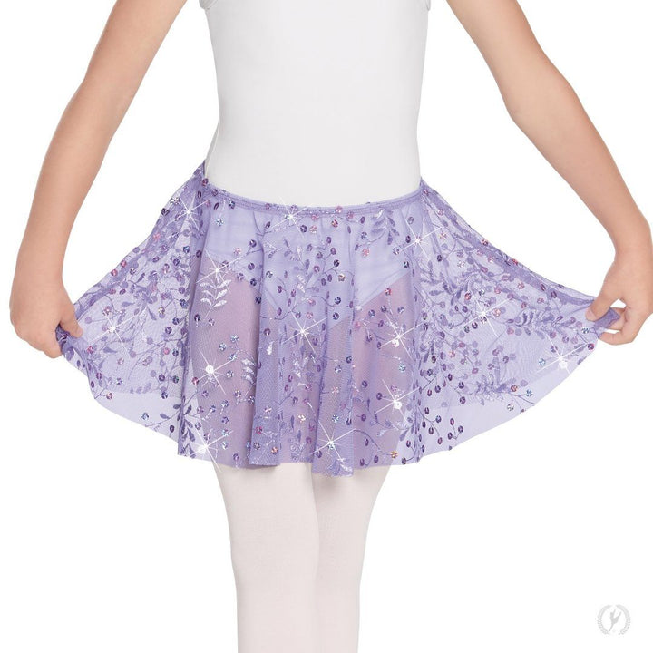 Eurotard 05283 Enchanted Dreams Sequin Mesh Pull On Skirt - Child