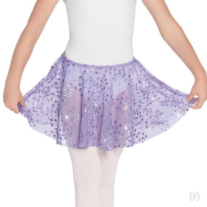 Eurotard 05283 Enchanted Dreams Sequin Mesh Pull On Skirt - Child