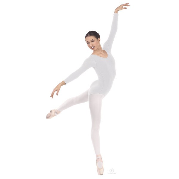 Eurotard 10265 Long Sleeve Leotard white