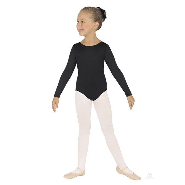 Child Long Sleeve Leotard Charcoal