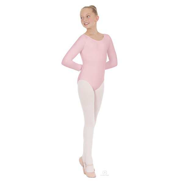 Child Long Sleeve Leotard Light Pink