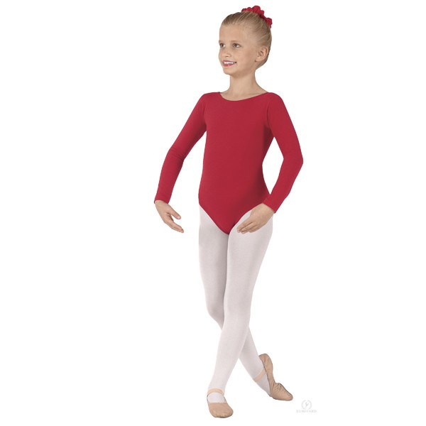 Child Long Sleeve Leotard Red