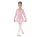 Long Sleeve Leotard with Double Layer Skirt Pink