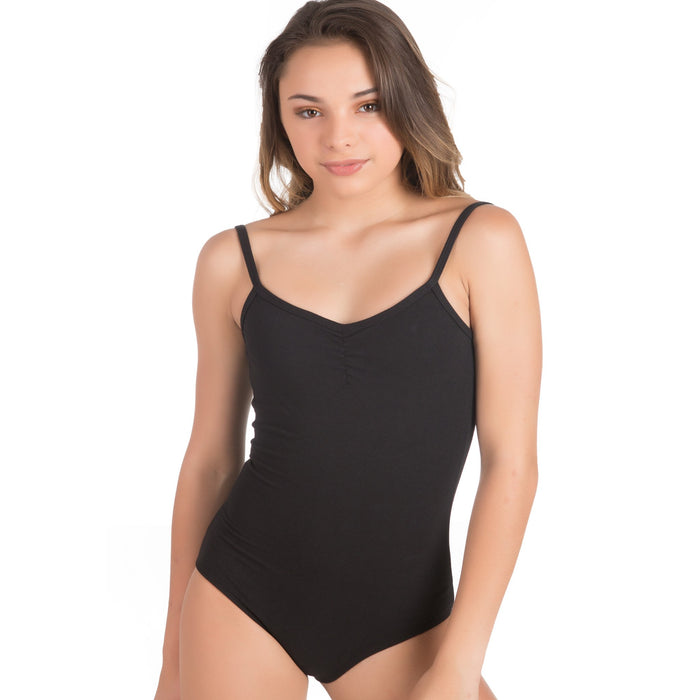 Adjustable Camisole Leotard with Pinch Front and Back - Porselli