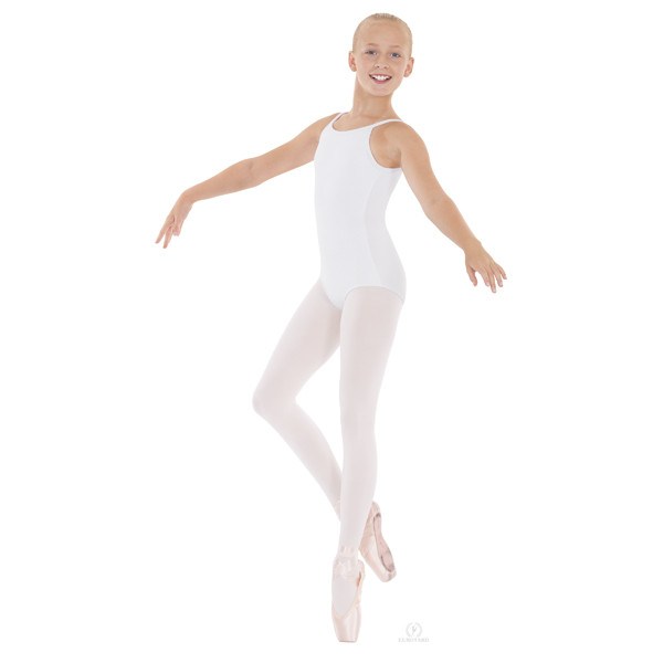Eurotard 10527C Pinch-Front Camisole Leotard - Child-white front