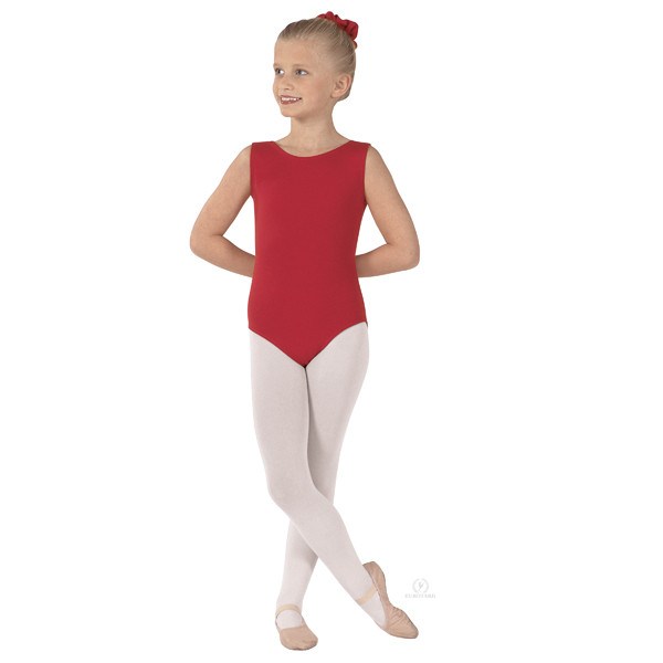Eurotard 1089 Cotton Tank Leotard - Child red