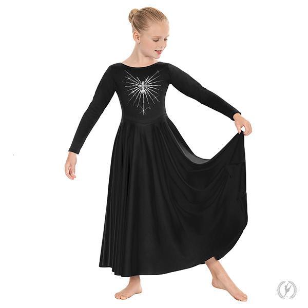 black praise dance dresses Kaerm Women's Clergy Robe Church Choir Maxi Dress Long Sleeve High Neck Liturgical Praise Dance Dresses Black S