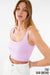 Chevron Ribbed Crop Top - Orchid