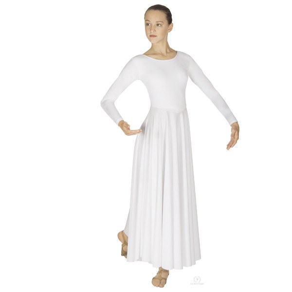 Eurotard 13524 Polyester Dance Dress - Adult white