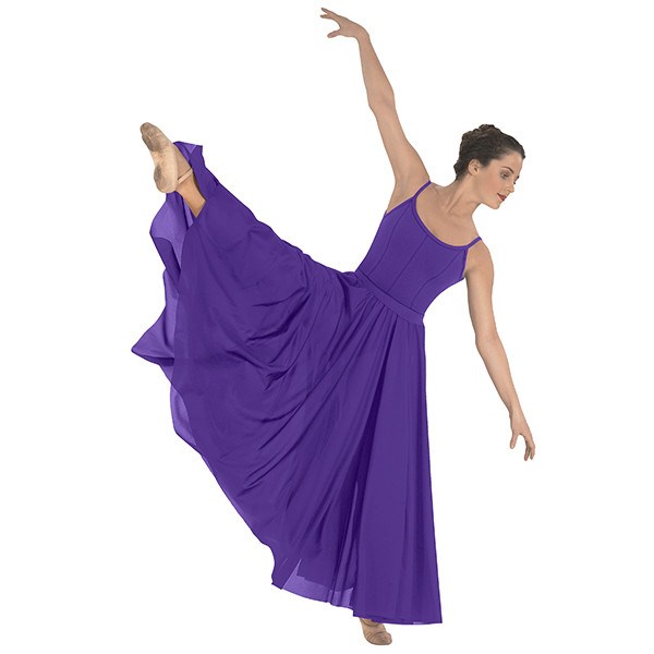 Eurotard 13674 Triple Panel Lyrical Skirt - Adult purple