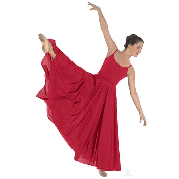 Triple Panel Lyrical Skirt Red